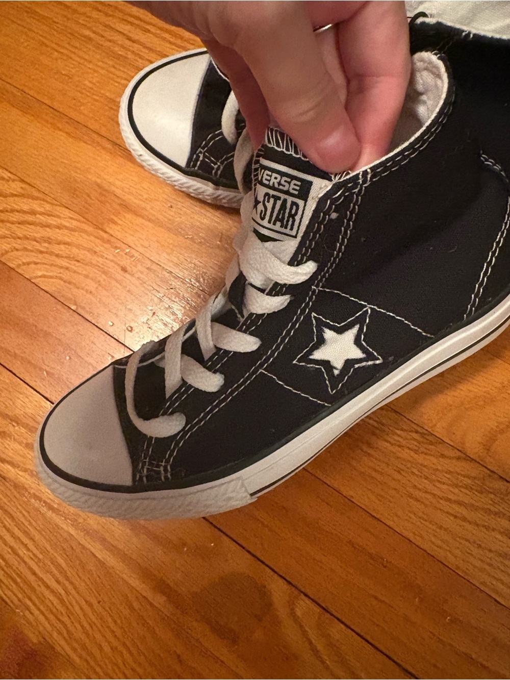 Converse Kids Black Star High-Top Sneakers size 13